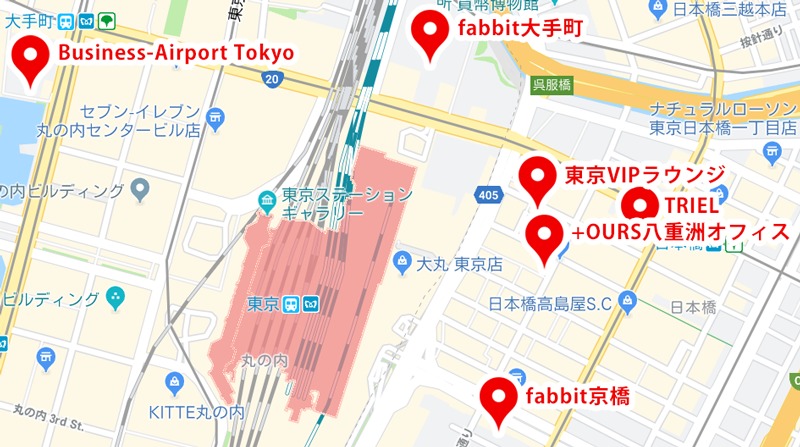 東京駅周辺のおすすめコワーキングスペース6選を紹介！のマップ